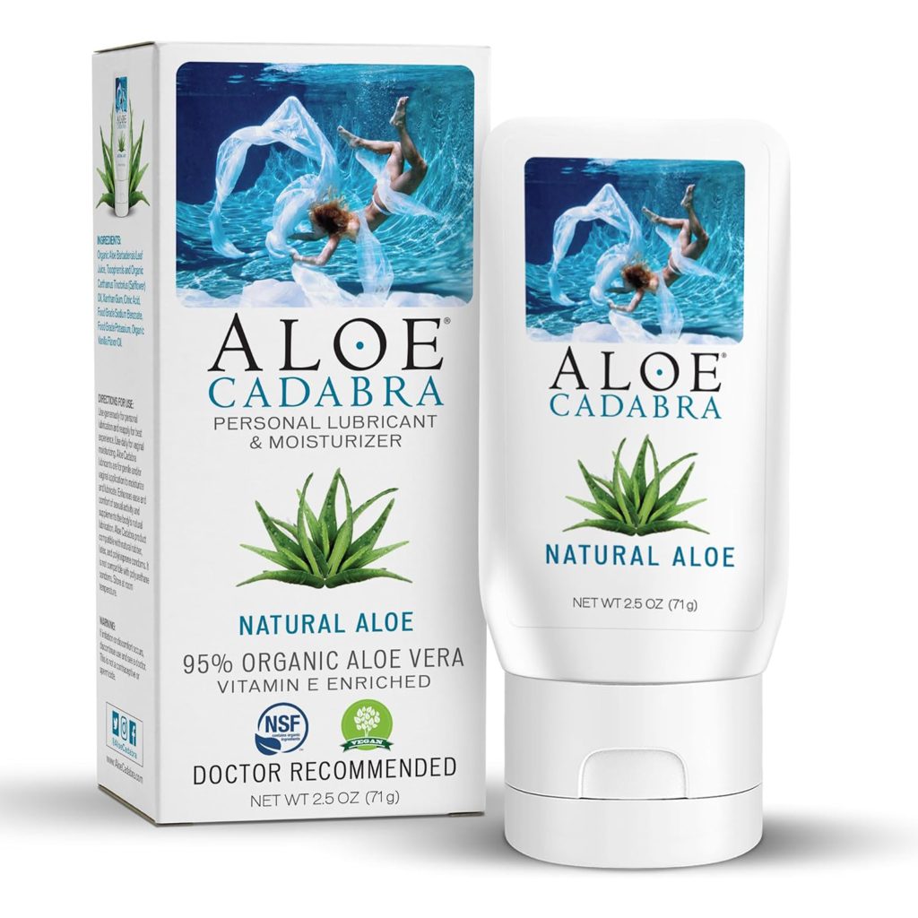 A bottle of Aloe Cadabra Lubricant on Amazon