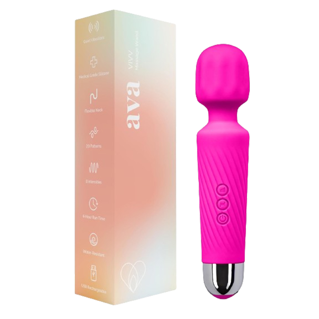 Ava Vibrator Wand, hot pink