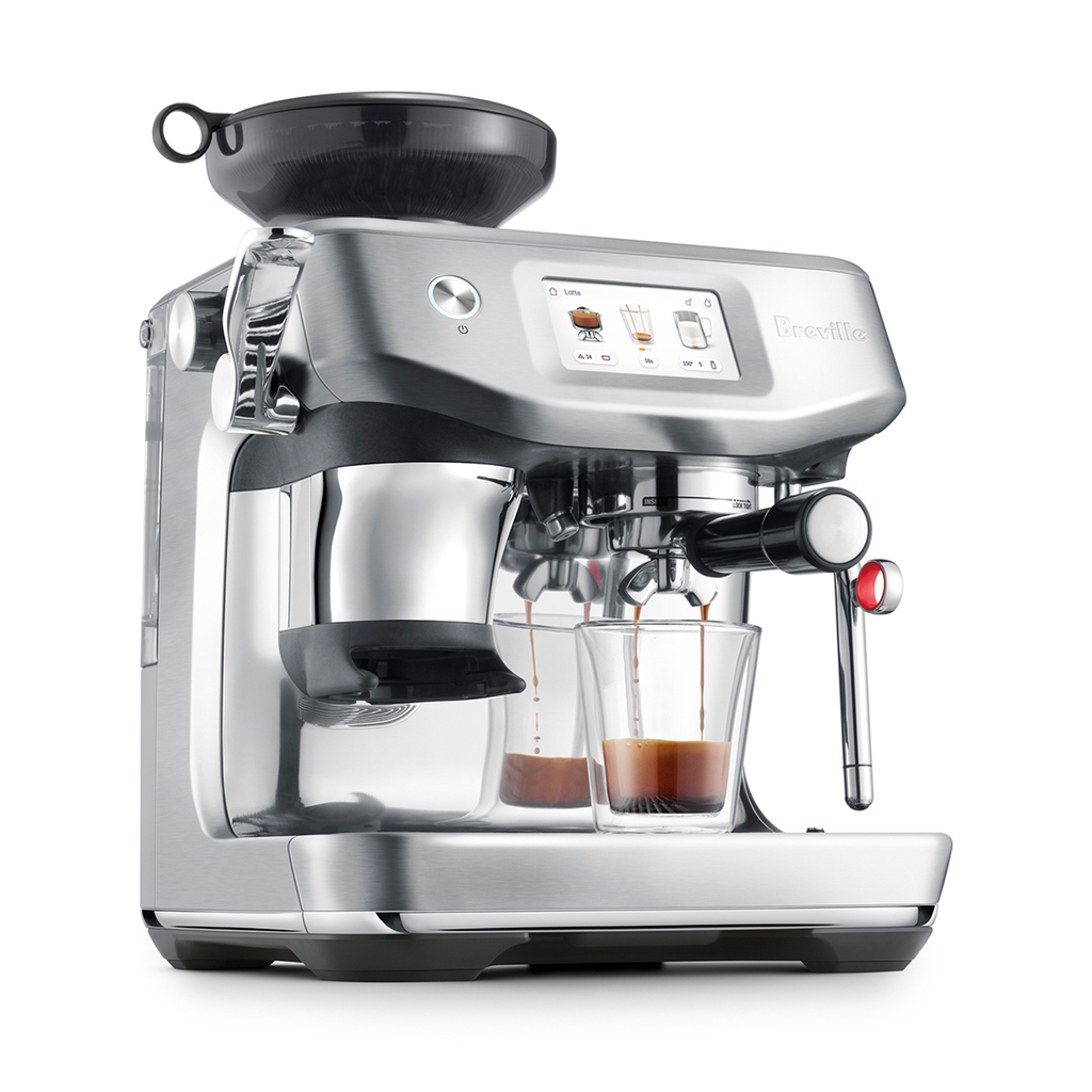 The Breville Barista Touch Impress making espresso.