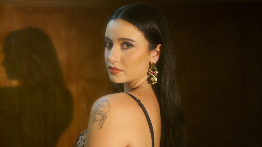 HotBlockChain, also known as Emily Cocea, shows off Athena tattoo