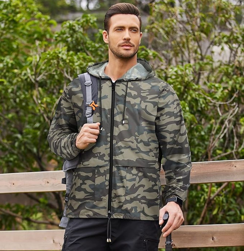 Camo Rain Jacket for Men on Sale on Amazon