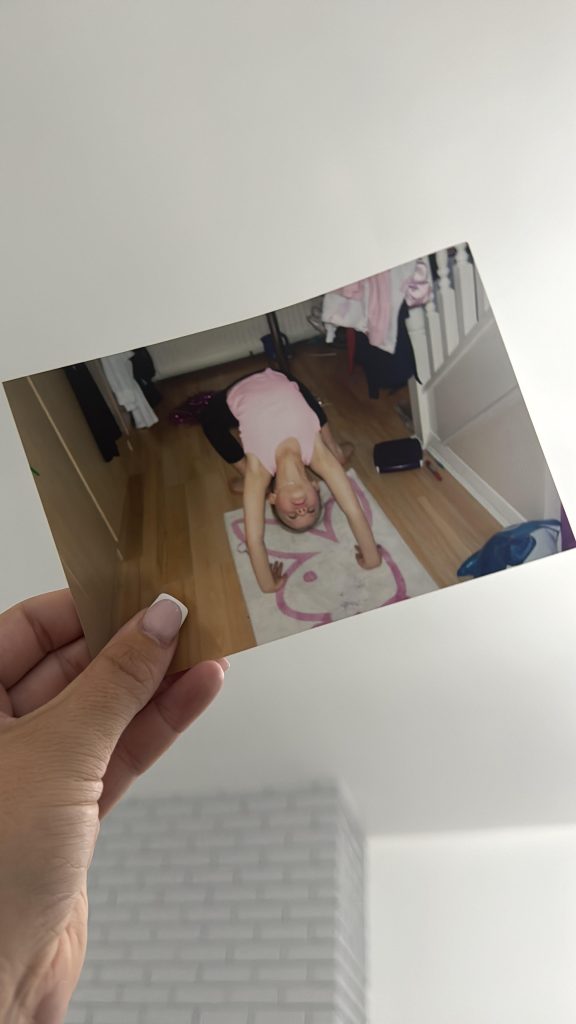 Apollonia's childhood photo with a Playboy rug