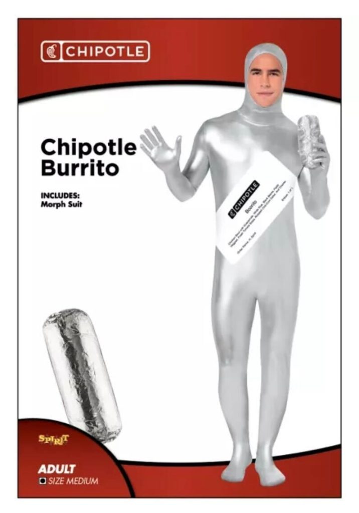 No need to explain what you are this year with this iconic Chipotle Burrito Costume. Warning: May cause main character treatment.