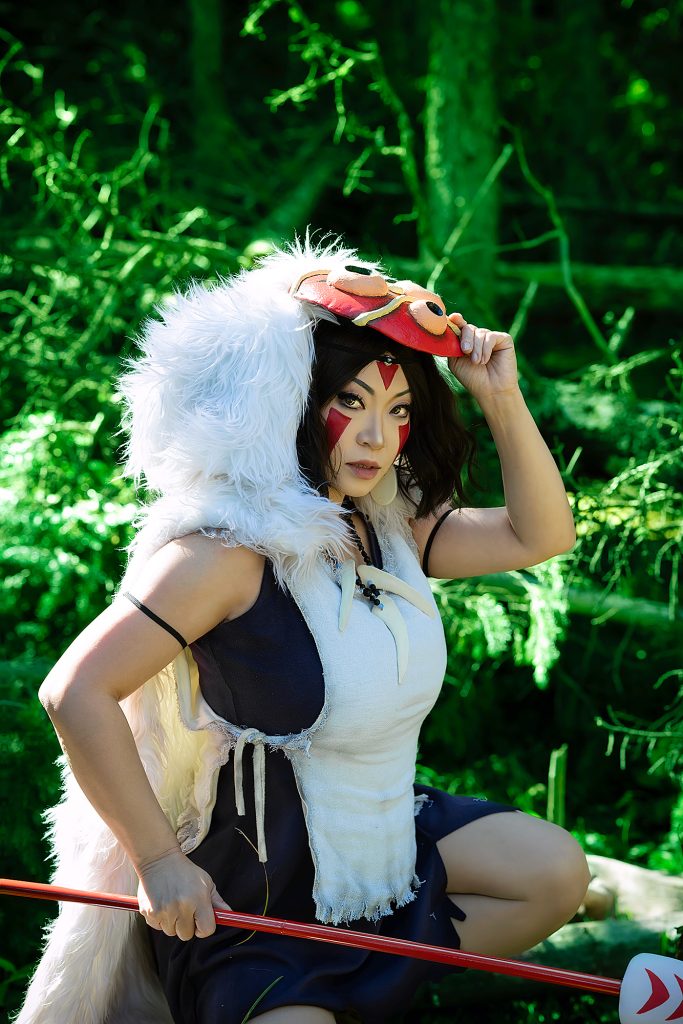 Yaya Han dressed as Princess Mononoke