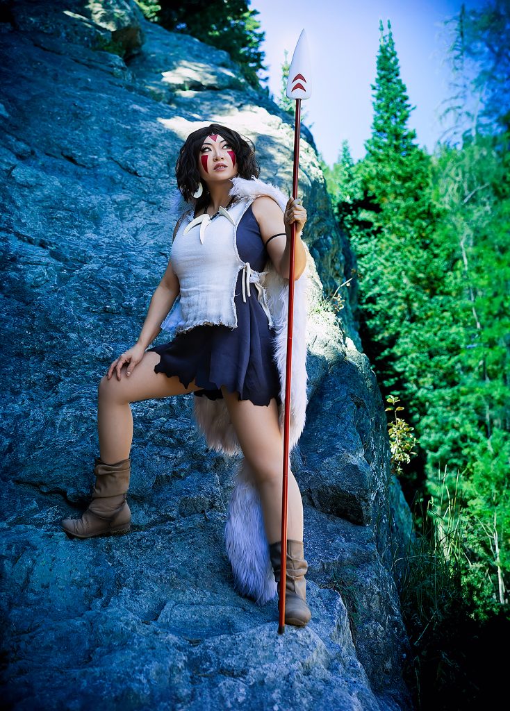 Yaya Han dressed as Princess Mononoke