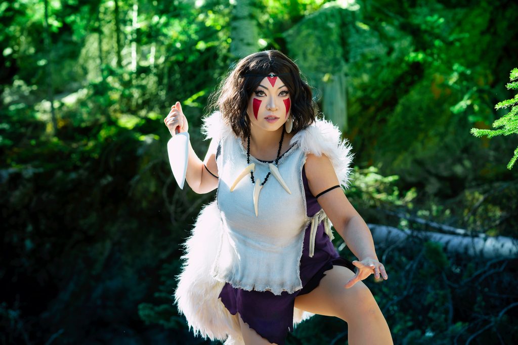 Yaya Han dressed as Princess Mononoke