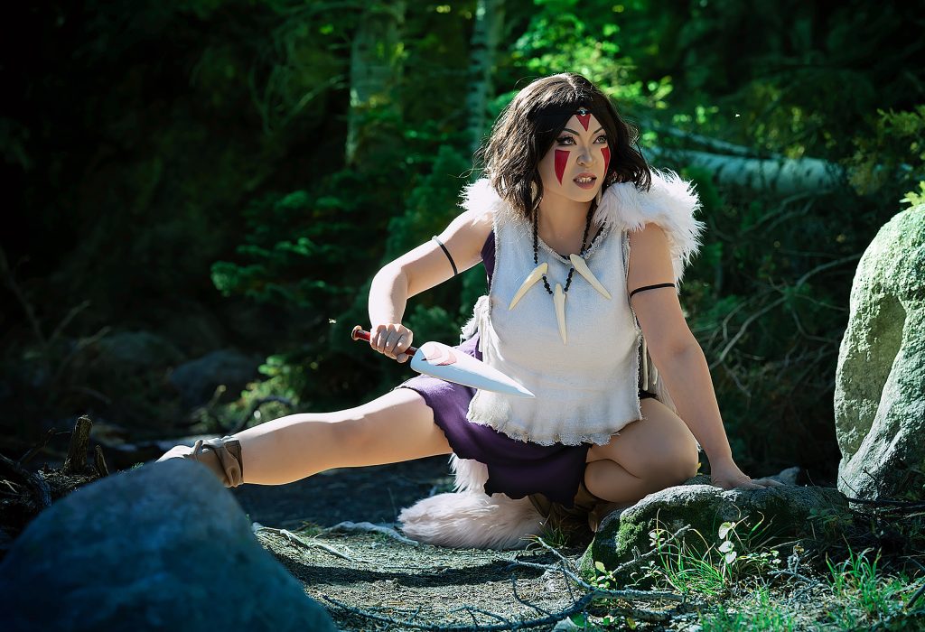 Yaya Han dressed as Princess Mononoke