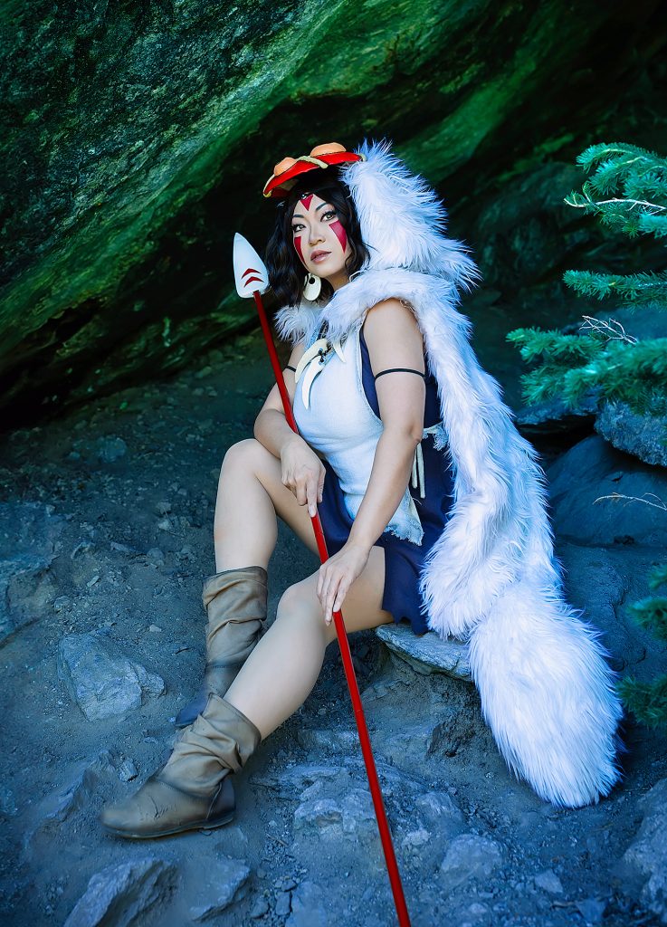 Yaya Han dressed as Princess Mononoke