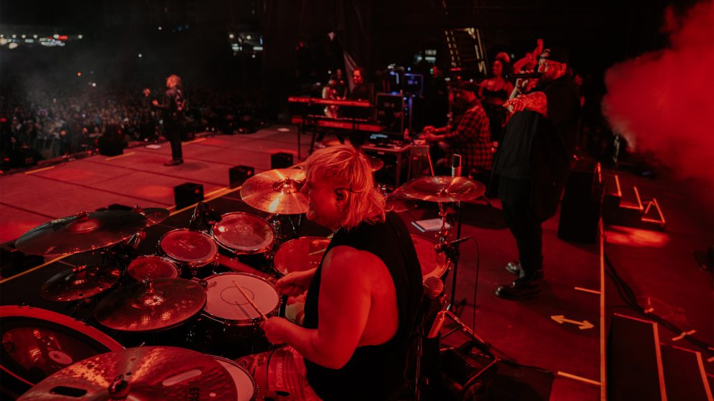 Cody Ash playing drums