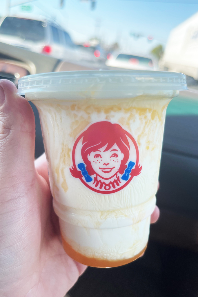 Wendy's Pineapple Under the Sea Frosty, part of the Krusty Krab Kollab